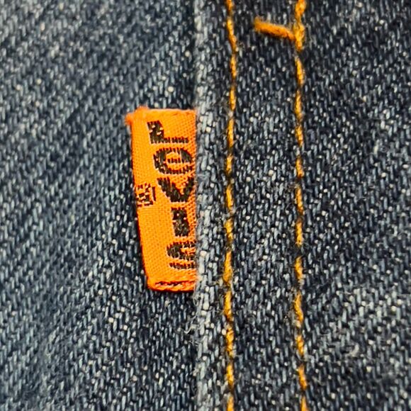 Vintage 70s/80s Levi's Orange Tab Blue Flare Jeans - Men's Size 40 x 34 - Picture 9 of 12